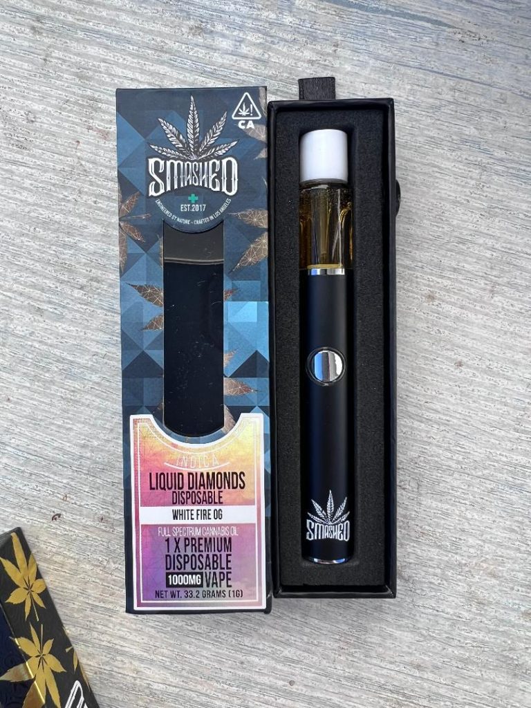 Smashed Liquid Diamonds Disposable - White Fire OG - 1Gram - Hybrid ...