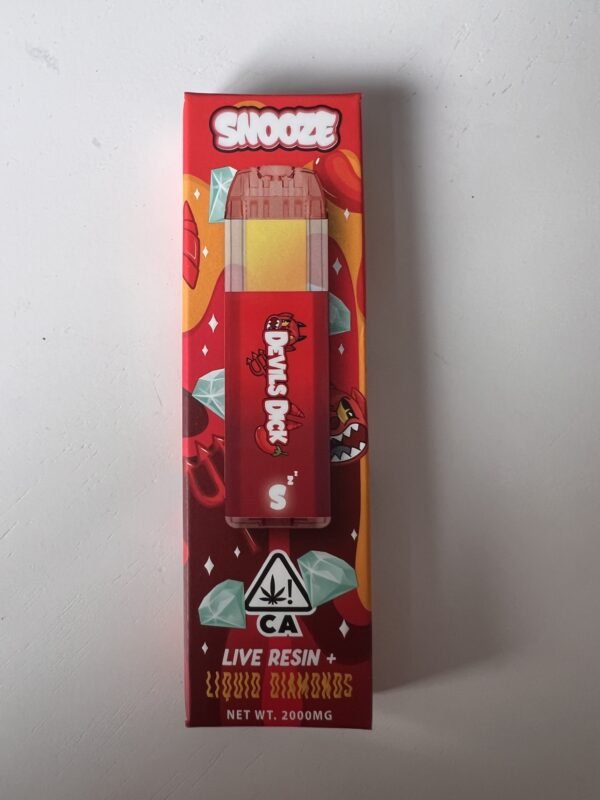 Snooze - Devils Dick - Live Resin+Liquid Diamonds  - Sativa - 2g Disposable