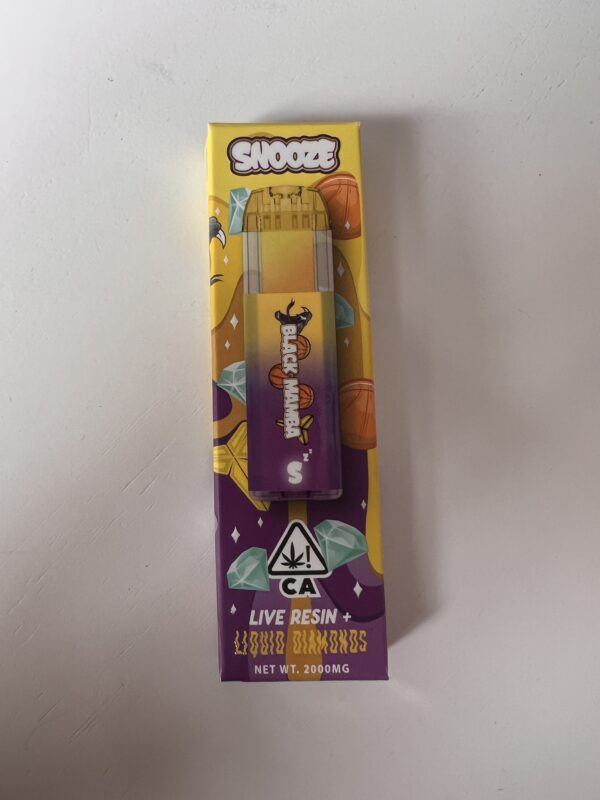 Snooze - Black Mamba  - Live Resin+Liquid Diamonds  - Indica - 2g Disposable